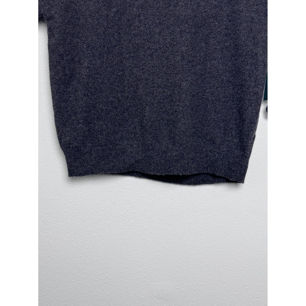 Lauren Ralph Lauren Luxe Essentials Cashmere Short Sleeve Sweater Charcoal PM - Picture 3 of 10